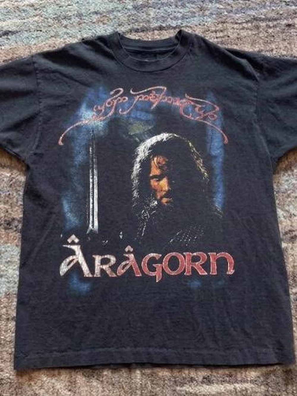 Gildan Black Aragorn Graphic Tee with Red Accents